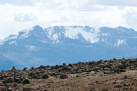 Paisaje periglaciar en las laderas del Nevado Quehuisha, cuenca alta donde nace el ro Amazonas.  
