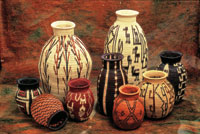 Los cestos elaborados con palma de werregue son el producto artesanal caracterstico de los Waunana.