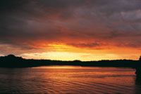 Atardecer en el estuario de la Baha de Buenaventura.