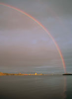 Atardecer en la baha de Buenaventura.