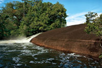 Pequeño salto en caño Lapa, Parque Nacional Natural Tuparro, en el departamento del Vichada.