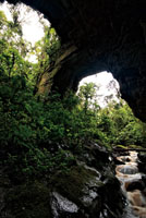 Puente natural sobre el río Suaza, departamento del Huila.