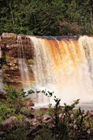 Caída en forma de catarata en el Raudal Alto de Caño Mina.