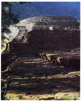 Terrazas de piedra en el sector central de Ciudad Perdida, un asentamiento Tayrona construido sobre la ladera.