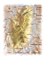 La serrania tiene una longtud mayor a los 200 km y sus mayores alturas sobrepasan los 2.000 m